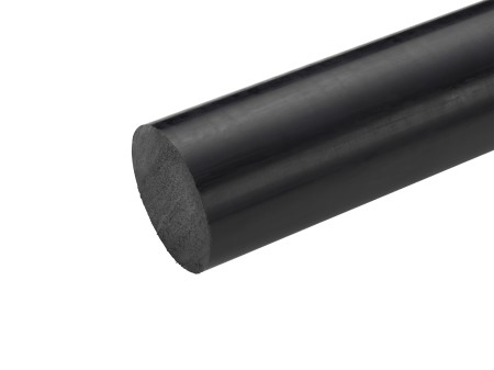 Nylon 6/6 Polyamide Extruded Plastic Rod 2 1/2-2.50" OD x 12" Length Black 