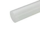 PVDF Natural Rod 10mm dia x 250mm