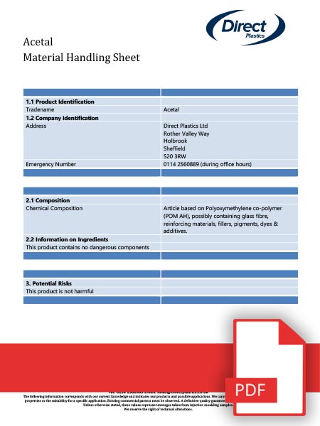 Acetal HSE Sheet