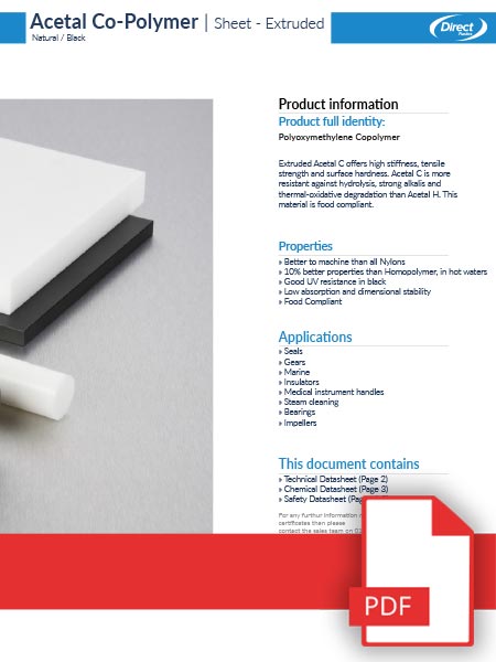 Acetal Co-Polymer Sheet Data Sheet