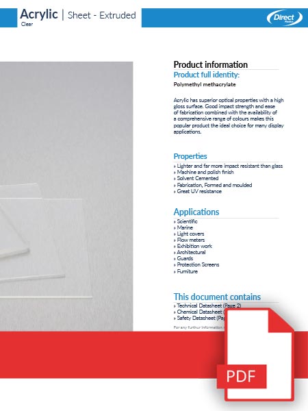 Acrylic Sheet Extruded Data Sheet