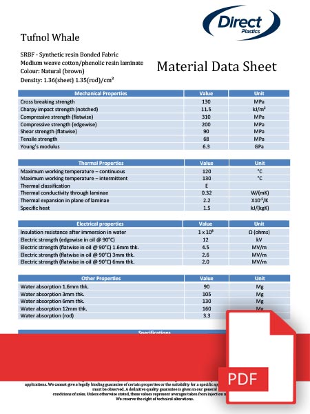 Tufnol Whale Data Sheet
