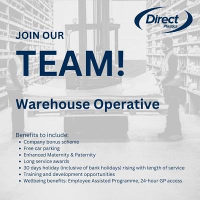 Fantastic opportunity to join the team at Direct Plastics