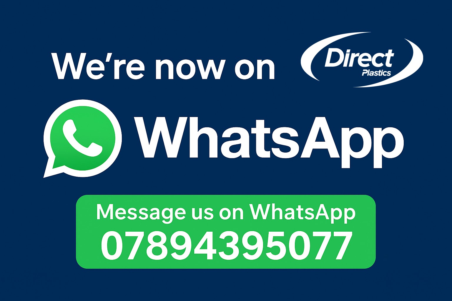 We’re now on WhatsApp!